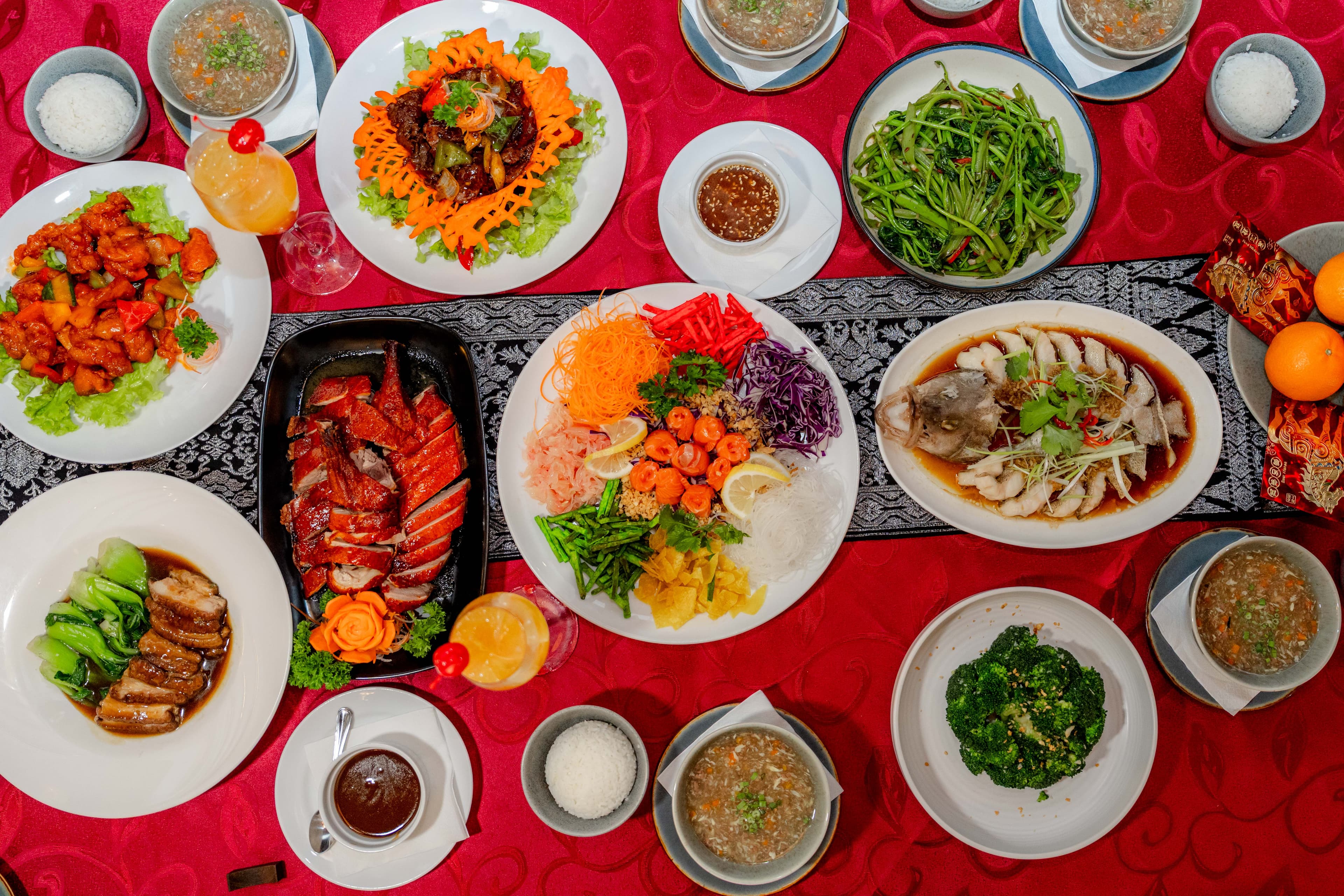 Modern Asian food spread at Mezzanine in Sanur, Bali