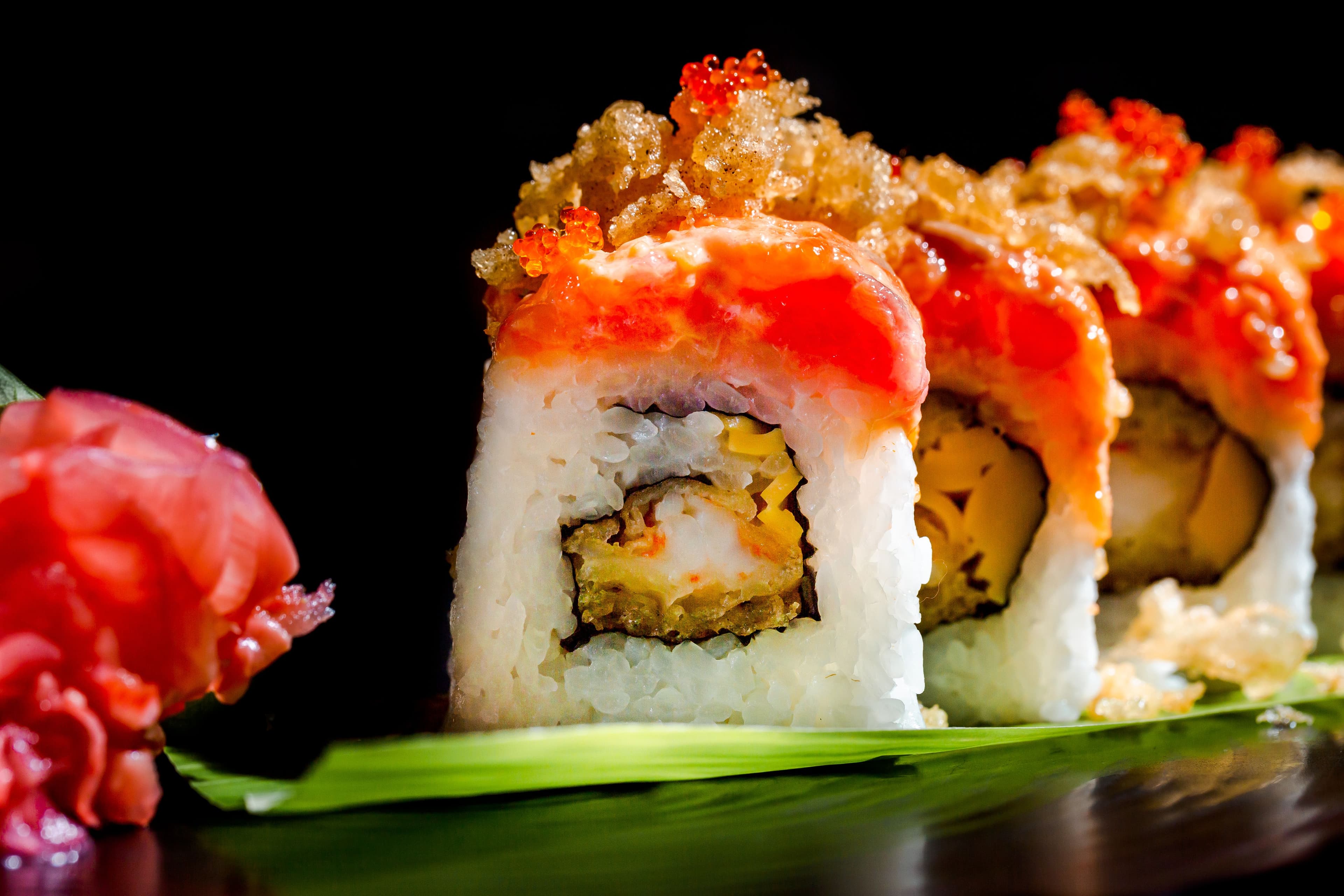 Sushi roll close-up